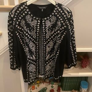 Ming Wang knit jacket.  Hooks at neck.  Size XL